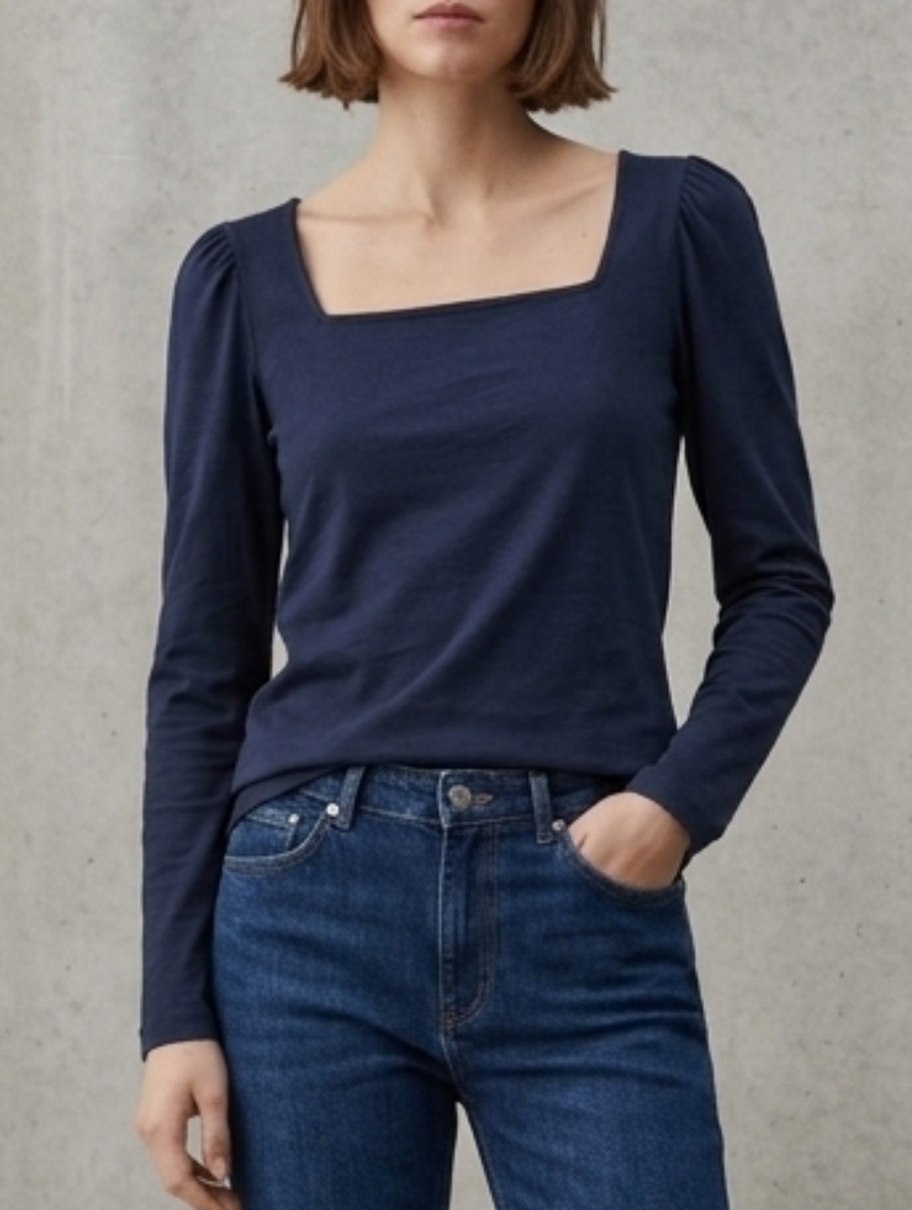 GAP Square Neck Knit Top